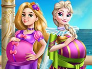 Elsa and Rapunzel Pregnant BFFs